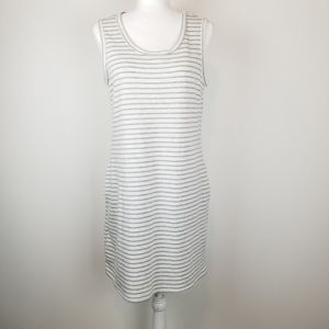 32° Cool White With Gray Stripes Dress
